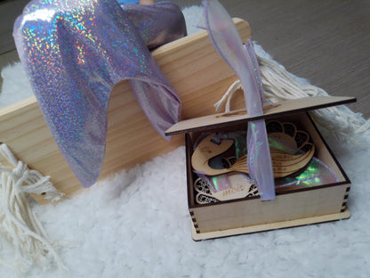 Coffret cartes étapes bébé personnalisées en bois – 12 mois