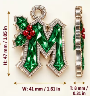 Porte-clé M en résine