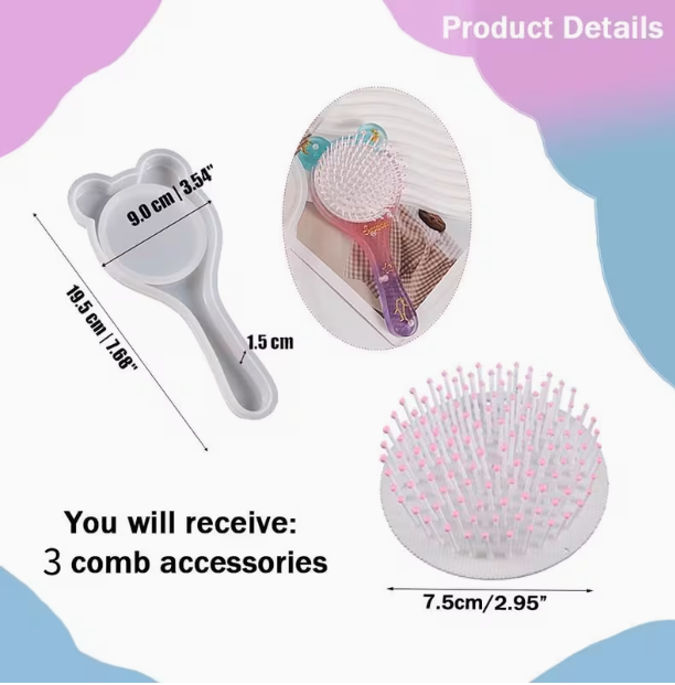Brosse à cheveux en résine