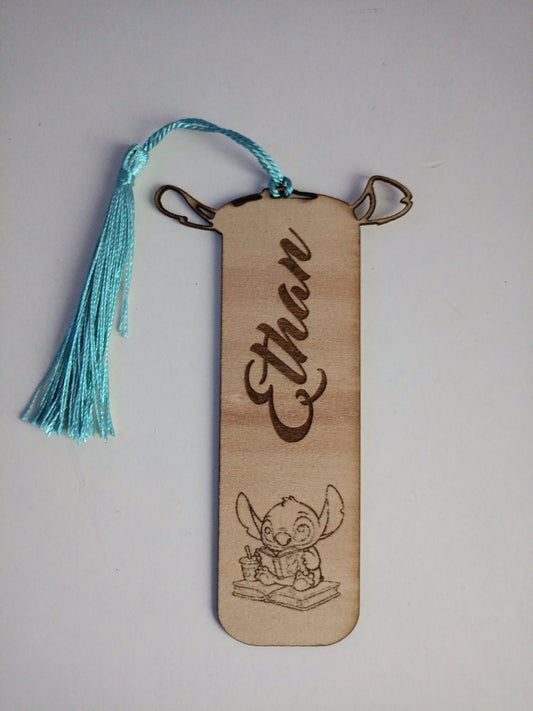Fan de Stitch - Marque-page personnalisé en bois