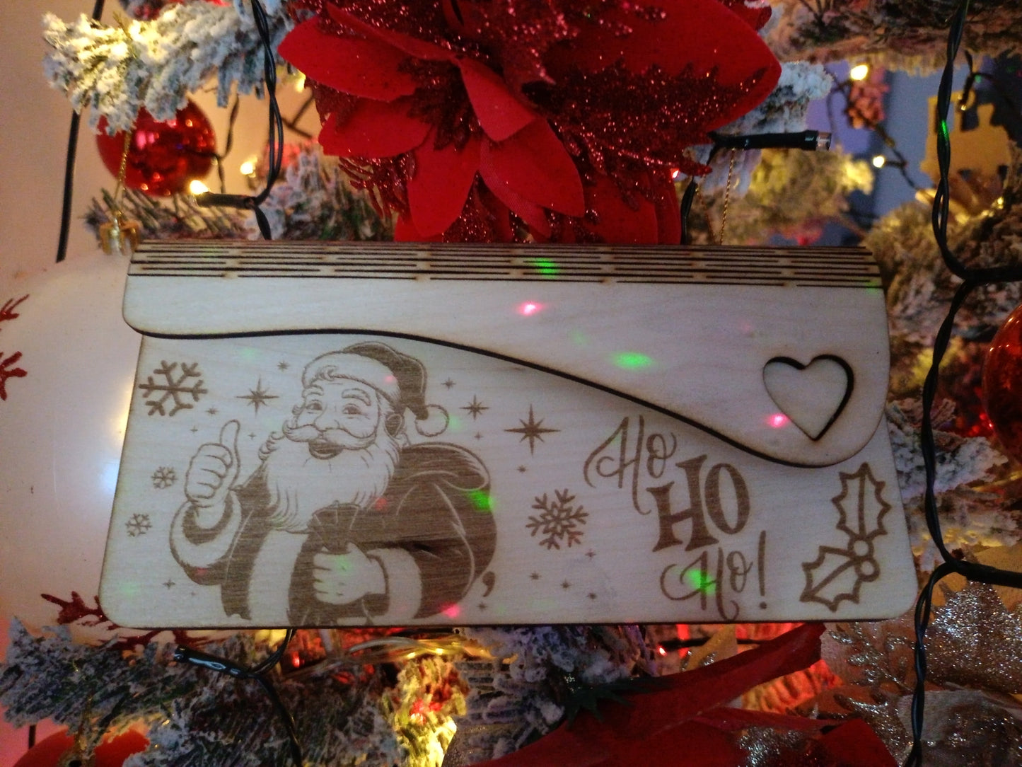 🎄 Enveloppe de Noël en bois gravée